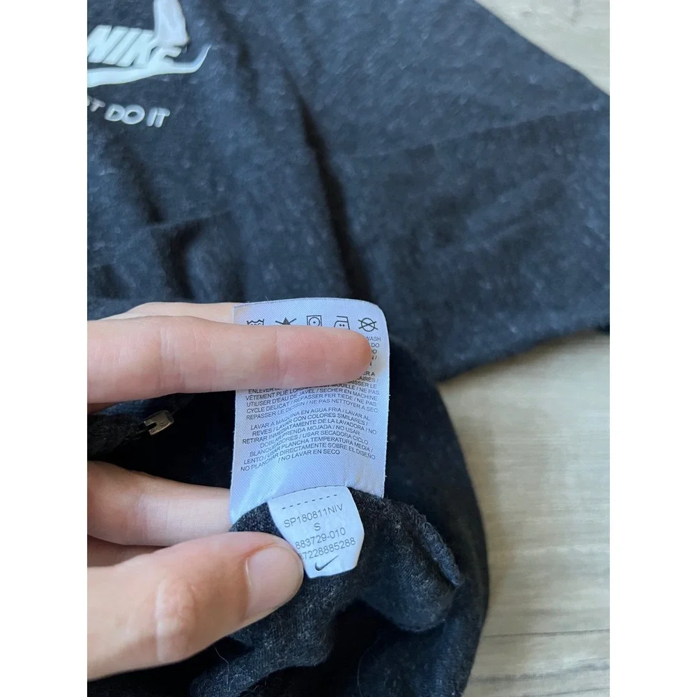 Vintage Nike Sportswear Women's Charcoal Heather Grey Zip Up Size Small
